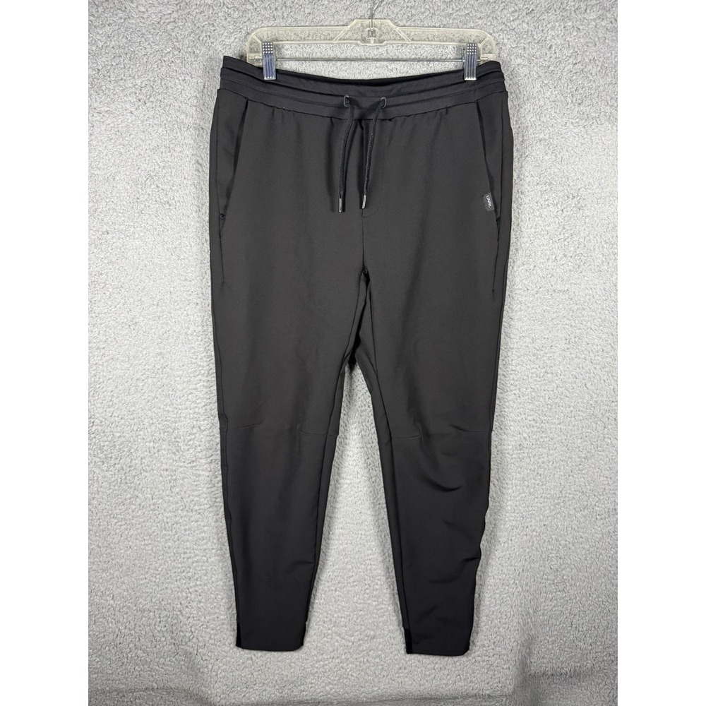 UNRL Apex Pants Mens Medium Black Tapered Jogger Activewear Stretch Drawstring